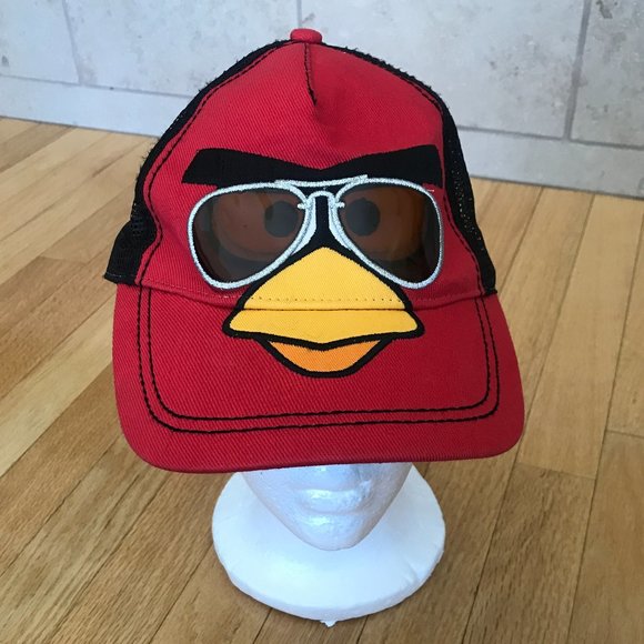 Angry Birds Red with Sunglasses Mesh Baseball Hat - Picture 1 of 9